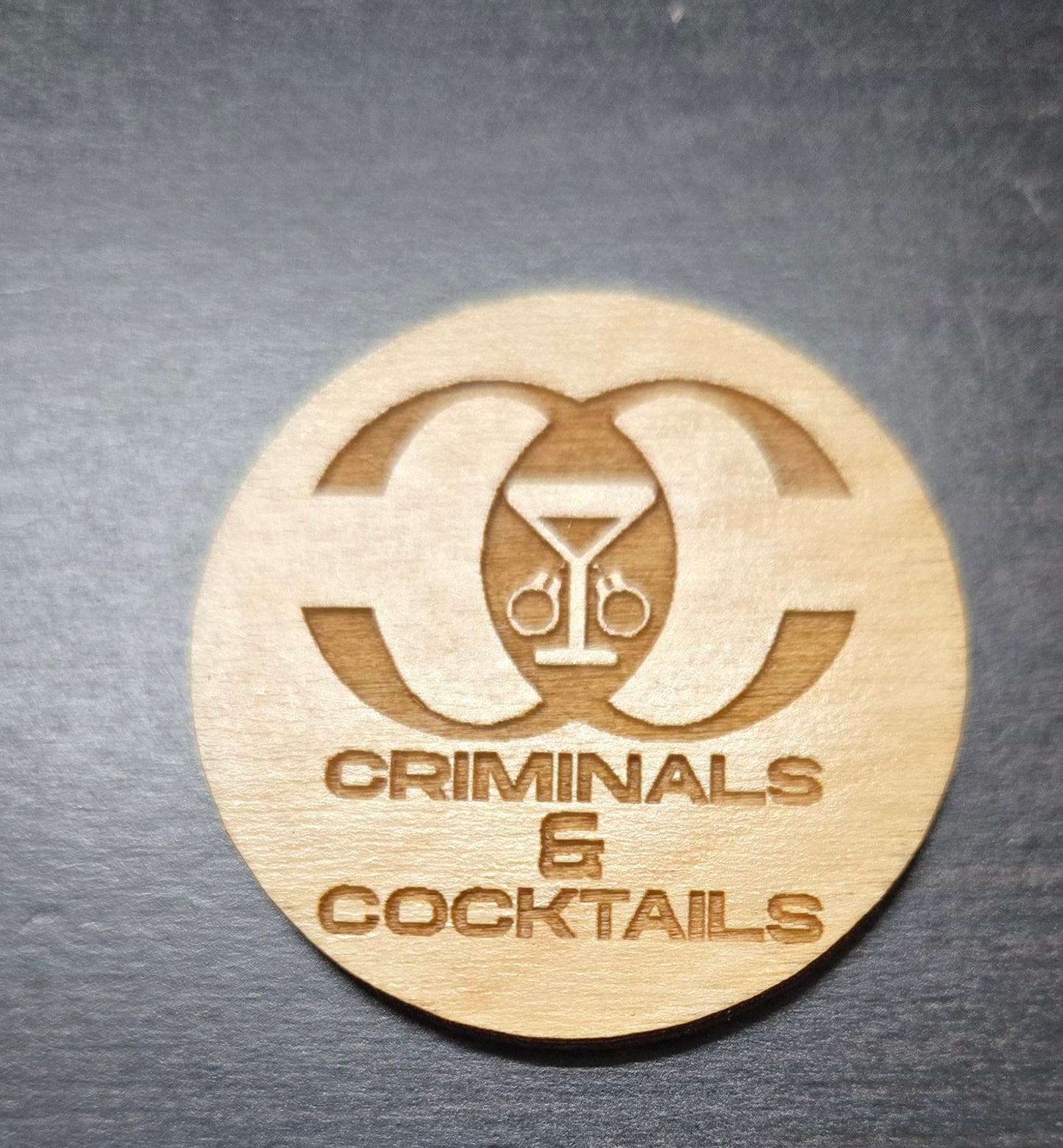 Criminals & Cocktails Wee Toppers (for your Wee Glencairn glass)