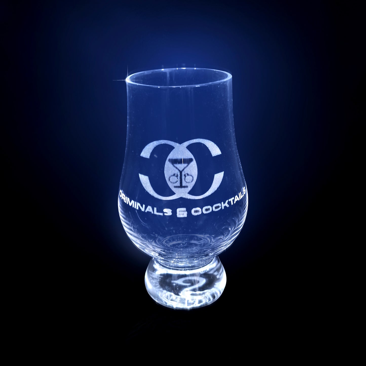 C&C Mini Glencairn glass - Criminals & Cocktails wee glen