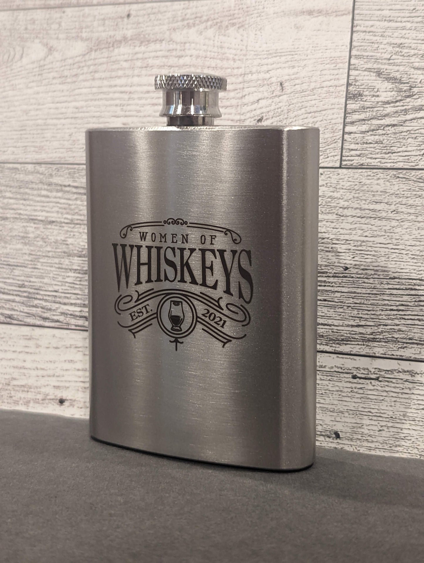 Women of Whiskeys Etched 4 oz Premium Stainless Steel Flask