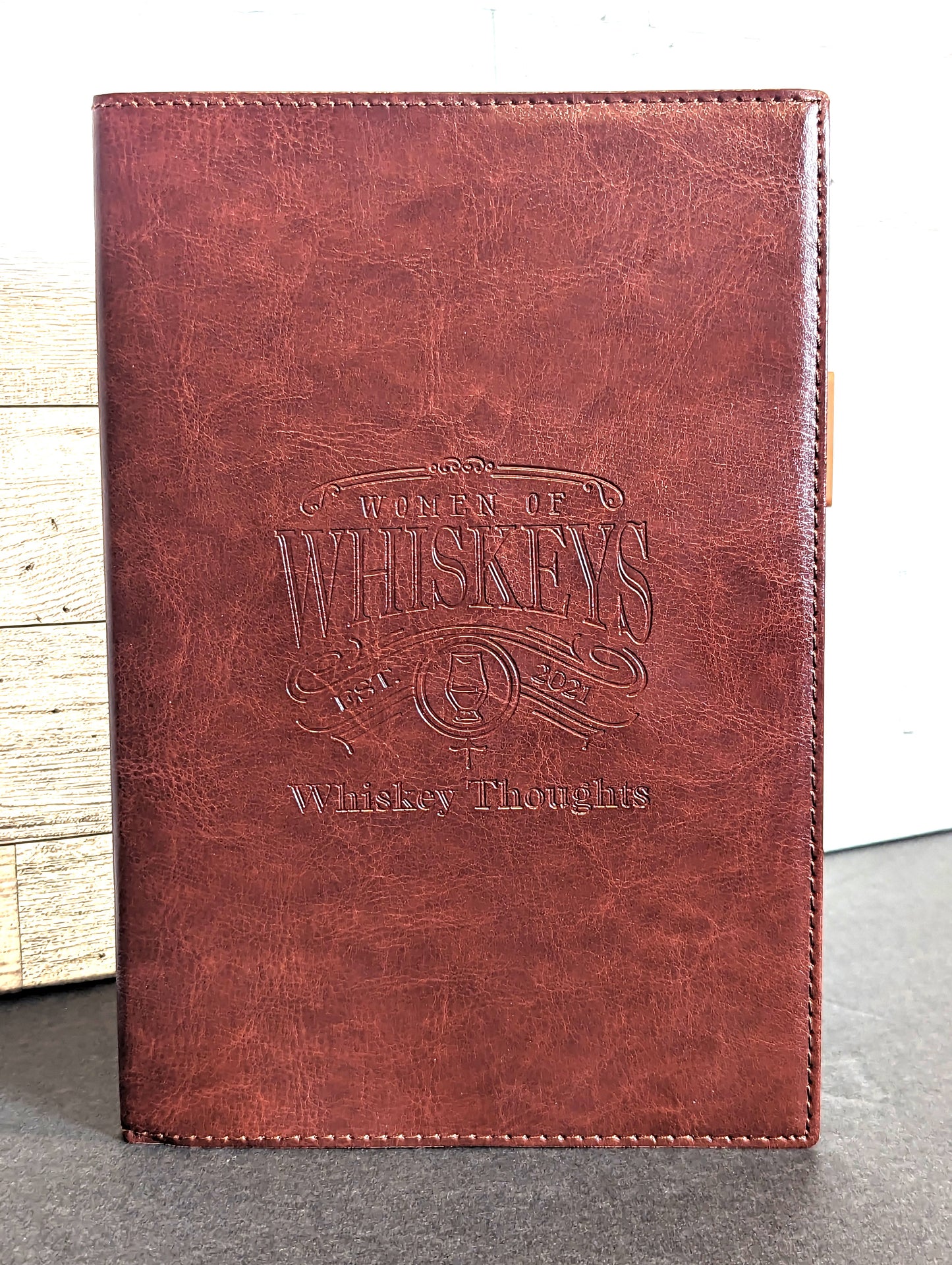 WoW Whiskey Notebook with matching gel pen