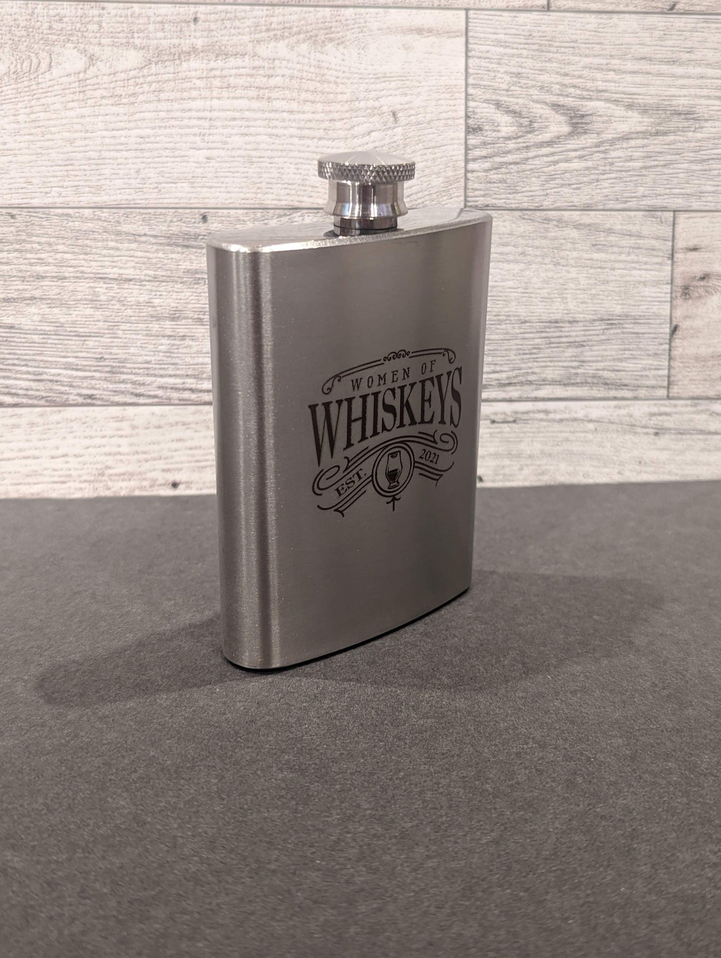 Women of Whiskeys Etched 4 oz Premium Stainless Steel Flask